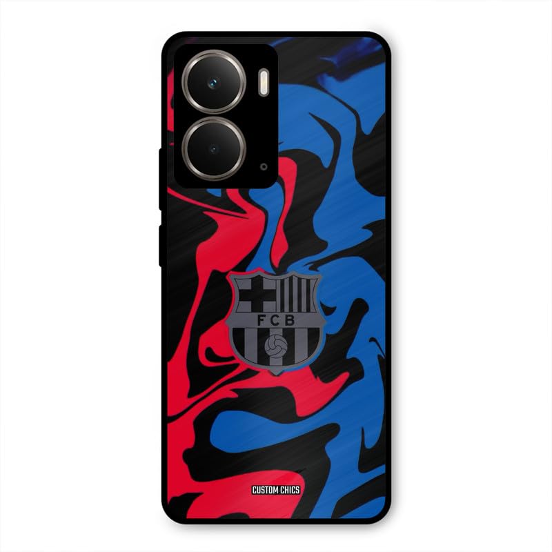 Image of PrintShield FC Barcelona Comic Back Cover for Realme P3, Shockproof Printed Phone Case with Soft TPU Sides & Anti-Slip Grip