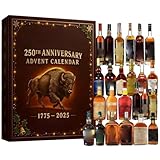 Whiskey Advent Calendar 2025, 24 Days of Premium Whiskey Pendants, 3D Stereo Design Christmas Countdown, Exclusive Holiday Countdown Gift Box for Men & Women