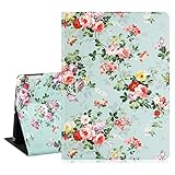 Hepix Floral iPad 9.7 Case iPad 6th Generation Case Flowers Pink Roses Girly iPad Air 2 Case Leather Slim Lightweight Protective iPad Air Case