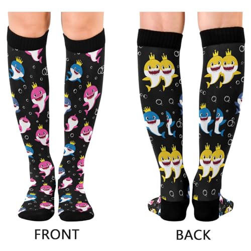 Image of Wusikd Cats Compression Socks for Women and Men Circulation Cute Long Socks for Athletic Running 1