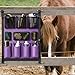 QUNZIDRESS Horse Tack Storage Bag Large-Capacity Horse Trailer Organizer Multi-Pocket Trailer Door Caddy for Horse Brush Comb Bottle