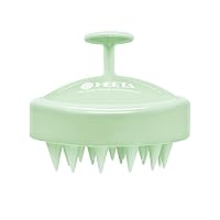 Vista 25 de HEETA Masajeador de cuero cabelludo para el crecimiento del cabello, cepillo de champú exfoliante de silicona suave para el cuero cabelludo, cepillo