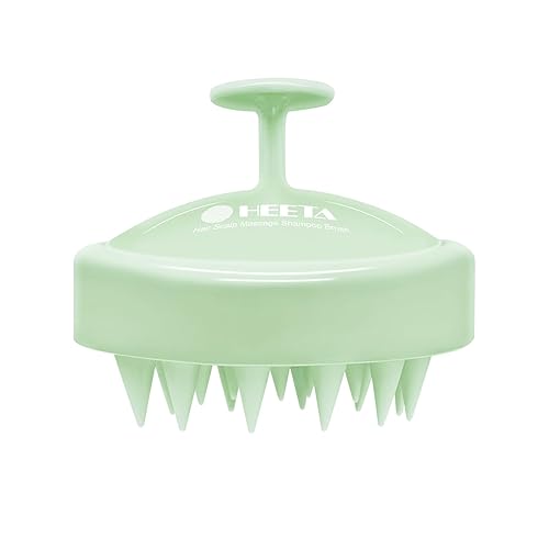 Vista 25 de HEETA Masajeador de cuero cabelludo para el crecimiento del cabello, cepillo exfoliante de champú de silicona para el cuero cabelludo para 01-Negro