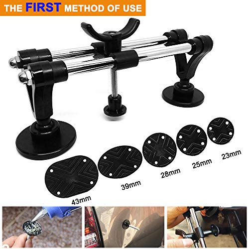 Manelord Auto Body Repair Tool Kit, Car Dent Puller With Double Pole Bridge Dent Puller, Glue Puller Tabs, Glue Shovel For Auto Dent Removal, Minor Dents, Door Dings And Hail Damage (With Glue Set) #TOP3