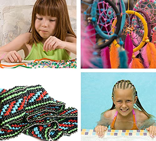 Mandala Crafts Plastic Pony Beads For Jewelry Making – Large Plastic Beads For Crafts - Bulk Assorted Barrel Big Pony Bead Kit For Bracelets Kids Crafts Hair Beads 1200 Pcs 9Mm Opaque Rainbow #TOP5