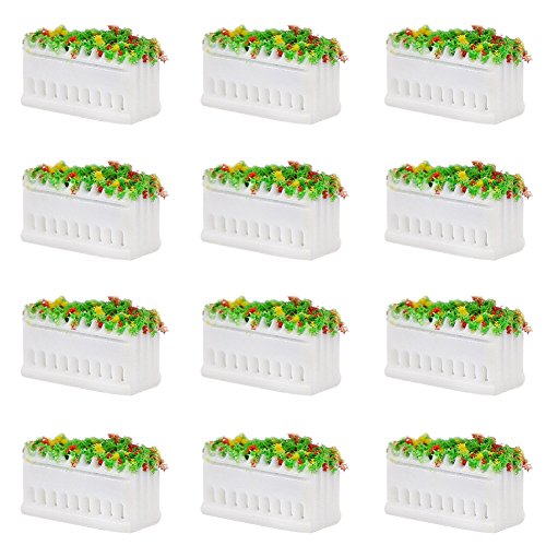 Parterres de fleurs rectangulaires GY39150 en lot de 12 pour structurer vos parcs miniatures