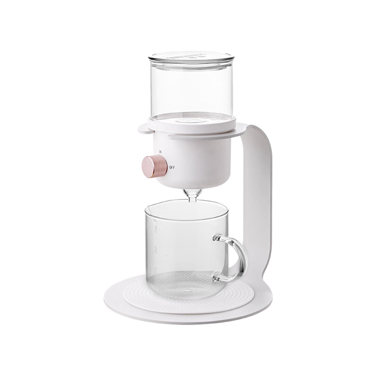Théière Kung Fu blanche en verre avec infuseur et filtre intégré