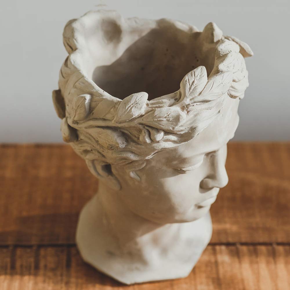 Amazon.com: PacuM Goddess Portrait Cement Flower Art Vintage Home