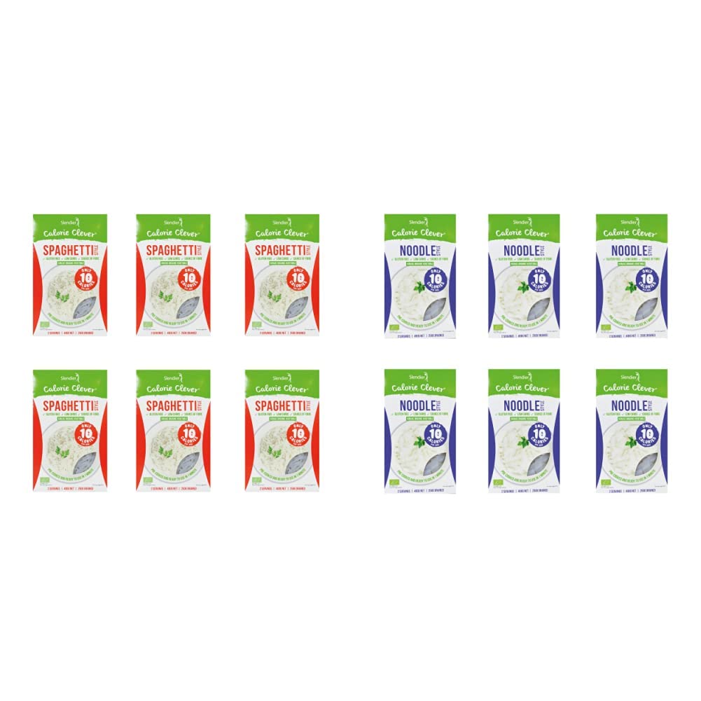 6x Slendier Bio Konjac Espagueti 400g & 6x Bio Konjac Fideos 400g