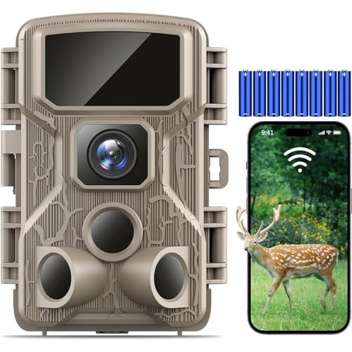 Trail Camera WiFi 4K 64MP with 64GB Night Vision Waterproof