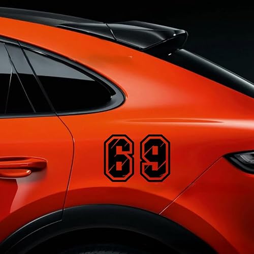 Miniatura 4 de Adhesivo adhesivo creativo para motocicleta, números árabes, carreras, bricolaje, decorar el casco de la ventana del auto, para casco, calcomanías