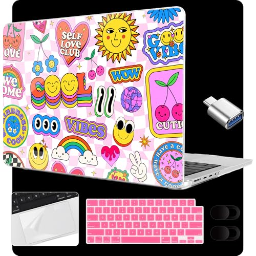 Image of MEEgoodo Case for M5 MacBook Pro 16 inch Case 2026 2024 2023 2021 with M5 M4 M3 M2 M1 Pro /Max Chip, Fit Model A3429 /A3428 /A3403 /A3186 /A2991 /A2780 /A2485, Pattern Stickers