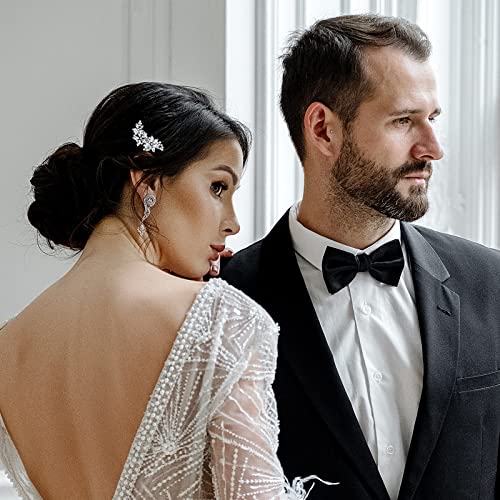 2PACK Pinzas para el cabello con cristales para boda miniatura 6