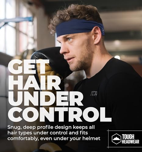 Image of Tough Headwear Tough Outfitters Headband for Men - Mens Headbands - Working Out Sports Performance Head Bands - Athletic Cycling Running Sweat Band, Football Headbands - Sweat Bands Men /Women