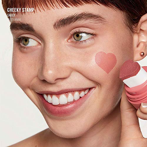 Kaja Blush - Cheeky Stamp | Gift, 7 Shades, Buildable & Blendable Shade With Heart-Shaped Applicator, Rosy Finish, 02 Saucy, 0.17 Oz #TOP2