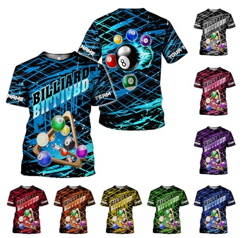 T-shirt billard imprimé respirant classique pour vos randonnées et entraînements