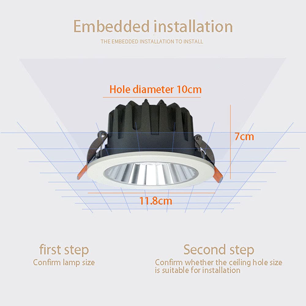 2 Stück LED Deckenstrahler Einbauleuchte Akzentstrahler Lampe, Moderne Richtstrahler Unterputz Deckenleuchte, Wohnzimmer Deckenstrahler
