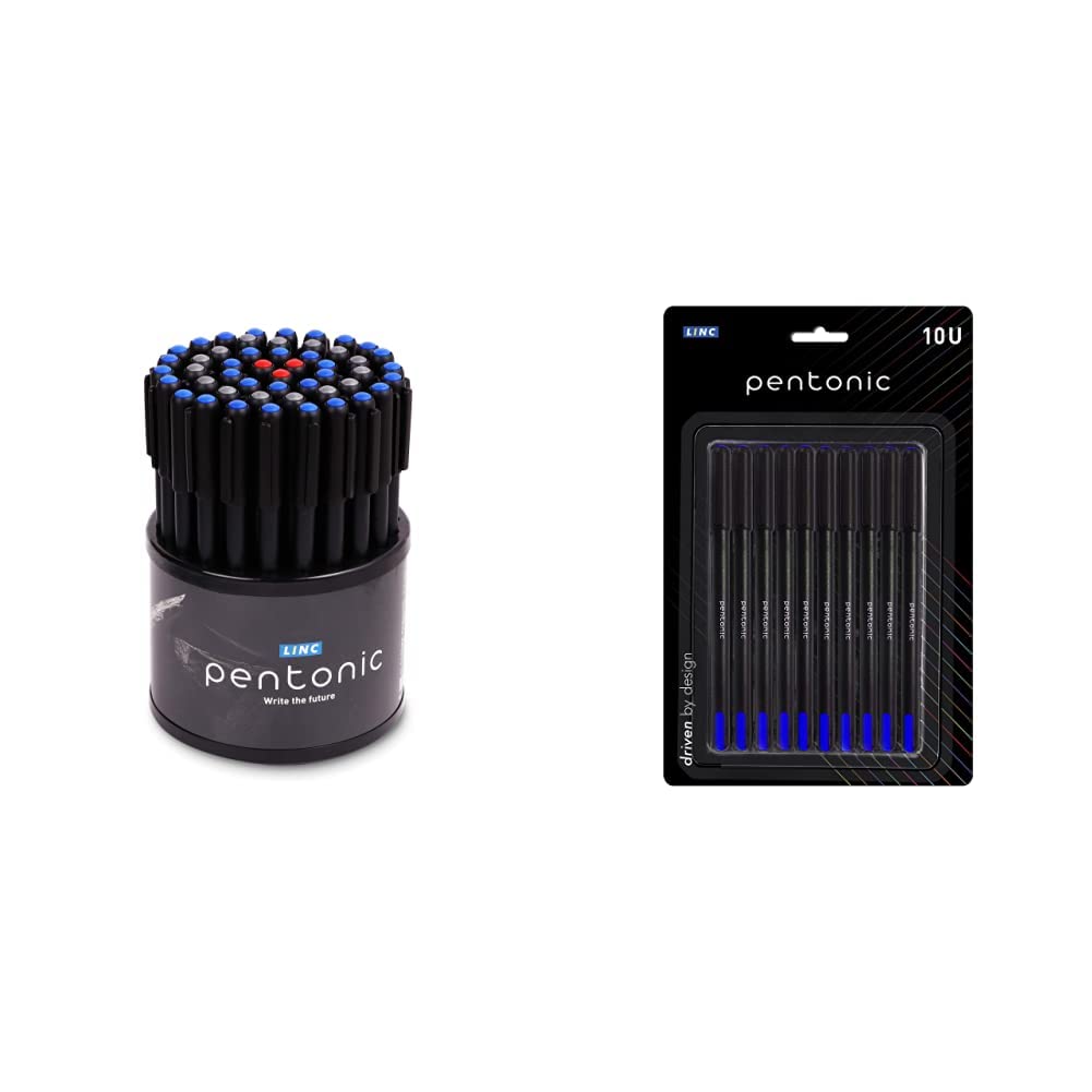 Pentonic Linc LNPTP50AS Ball Point Pen - Pack of 50 (Multicolour) LINC Ball Point Pen (0.7 mm, Blue Ink, Pack of 10) (LNPTPBL10BP)