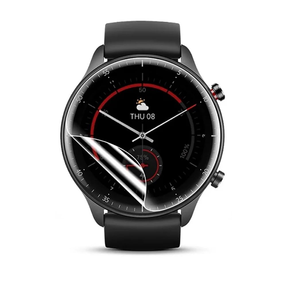 5pcs película de hidrogel para Amazfit Balance 1.5" | Reloj inteligente Protector de Pantalla, Gel TPU, sensible al tacto, HD Transparente, Ultra Delgado, Auto-curación