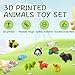 YonaaClin 25pcs Mini Animals Figures, 3D Printed Animals and 3D Printed Fidget Toys, Desk Pets Animal Figurines Toys Bulk，Tiny 3D Printer Critters for Birthday Fillers,Teen Reward Gifts