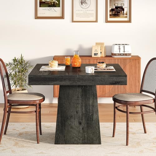 LITTLE TREE Dining Table for 4 People, 31.5-Inch Square Small Kitchen Table, Farmhouse Dinner Table...