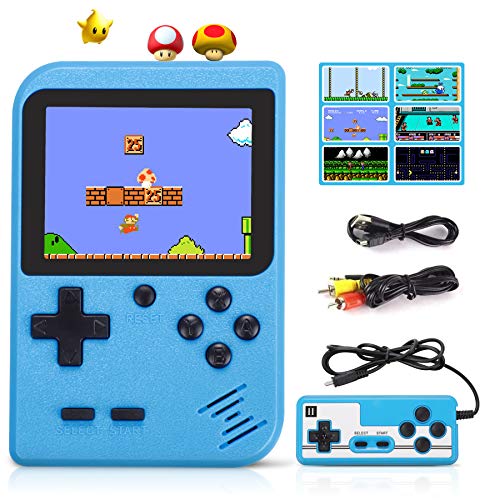 Fivejoy Console De Jeux Portable, Console De Jeu Retro FC a Une Batterie De 1020 mAh De Grande Capacité, Vec 520 Jeux Classiques, Prise en Charge Deux Joueurs Connexion TV ,pour Les Enfants, Adultes