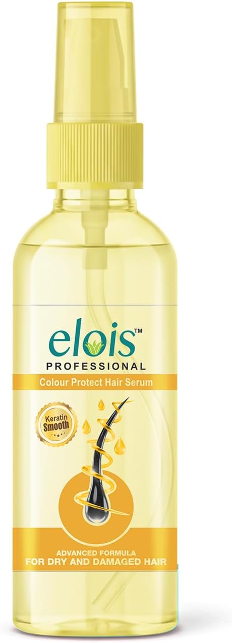 Professional Color Protect Hair Serum with Keratin - Smooth & Shine Hair Serum for Men & Women - Frizz Control & Damage Repair - Ideal for Dry, Color-Treated Hair - 100 Ml Pack of 1