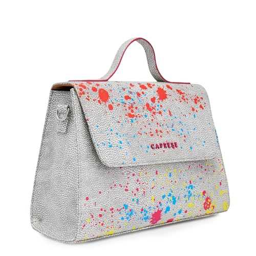 Image of Caprese Splash Satchel Bag, Small | Stylish Printed Handbag for Women with Adjustable & Detachable Sling Strap | Magnetic Snap & Zipper Closure | Ideal for Office & Daily Use