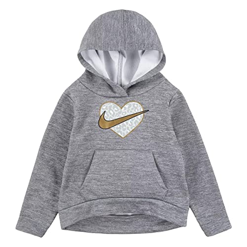 Nike Toddler Girl Leopard Print Fleece High Low Pullover Hoodie (G(26J033-042)/G, 2T)