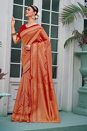 Image of Glory Sarees Women's Banarasi Silk Saree With Blouse Piece (Premium Silk107 Parent)