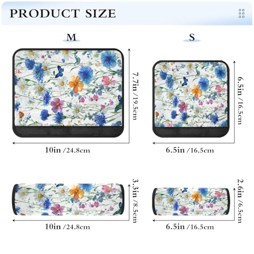 Image of 2 Pack Seatbelt Covers Seat Belt Cover Pad for Adults Boys Girls Car Seat Strap Covers Pads Cushion Universal Shoulder Strap Pad Protector for Backpack Camera Bag 10x7.7Inch Watercolor Cornflower Dais