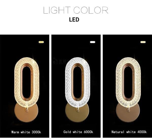Image of luxentia10W Crystal Stunning Oval LED Wall Light for Living Room & Bedroom, Modern Decorative Wall Lamp for Home, Cafe, Hotel & Bar (Crystal Stunning Oval WALL)
