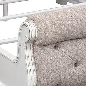Liberty Furniture INDUSTRIES Magnolia Manor King Uph Sleigh Bed, W82 x D105 x H60, White Liberty Furniture INDUSTRIES Magnolia Manor King Uph Sleigh Bed W82 x D105 x H60 White