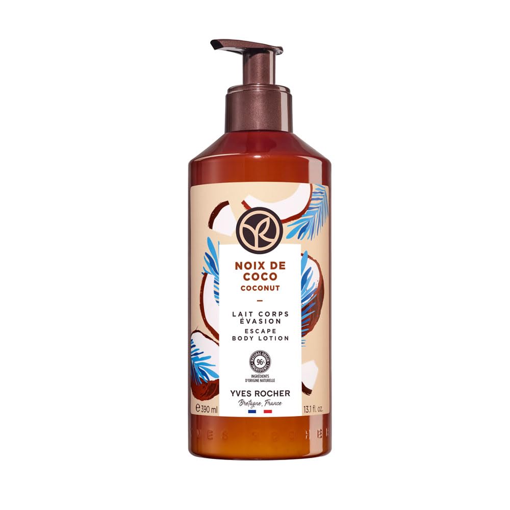 Yves Rocher, Duo Crema corpo idratante al cocco, 390 ml, confezione da 2 creme (2) (grande, cocco)