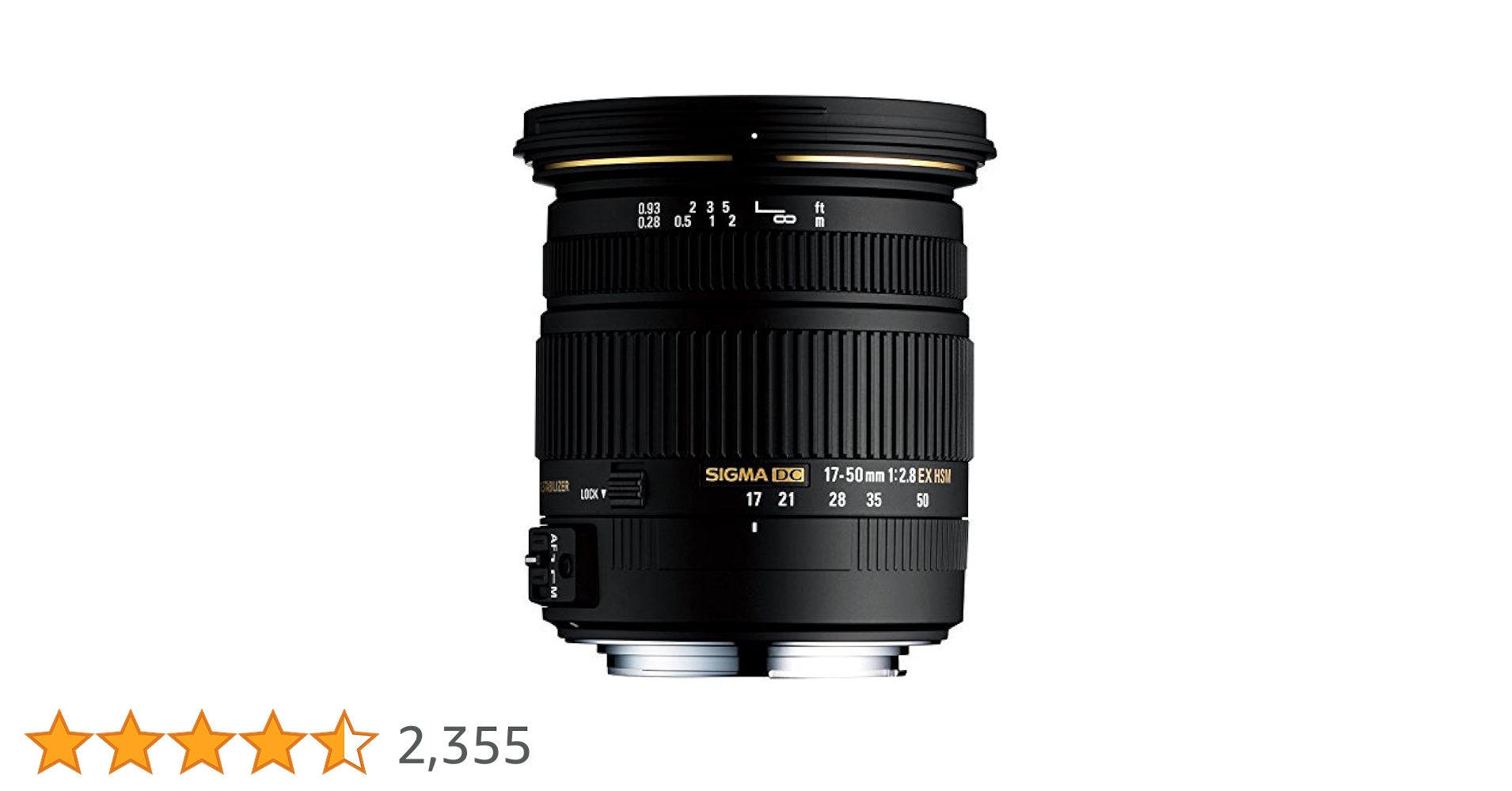 SIGMA 17-50mm F2.8 EX DC OS：キャノン用 Sigma 17-50mm f/2.8 EX DC OS HSM FLD Large Aperture Standard