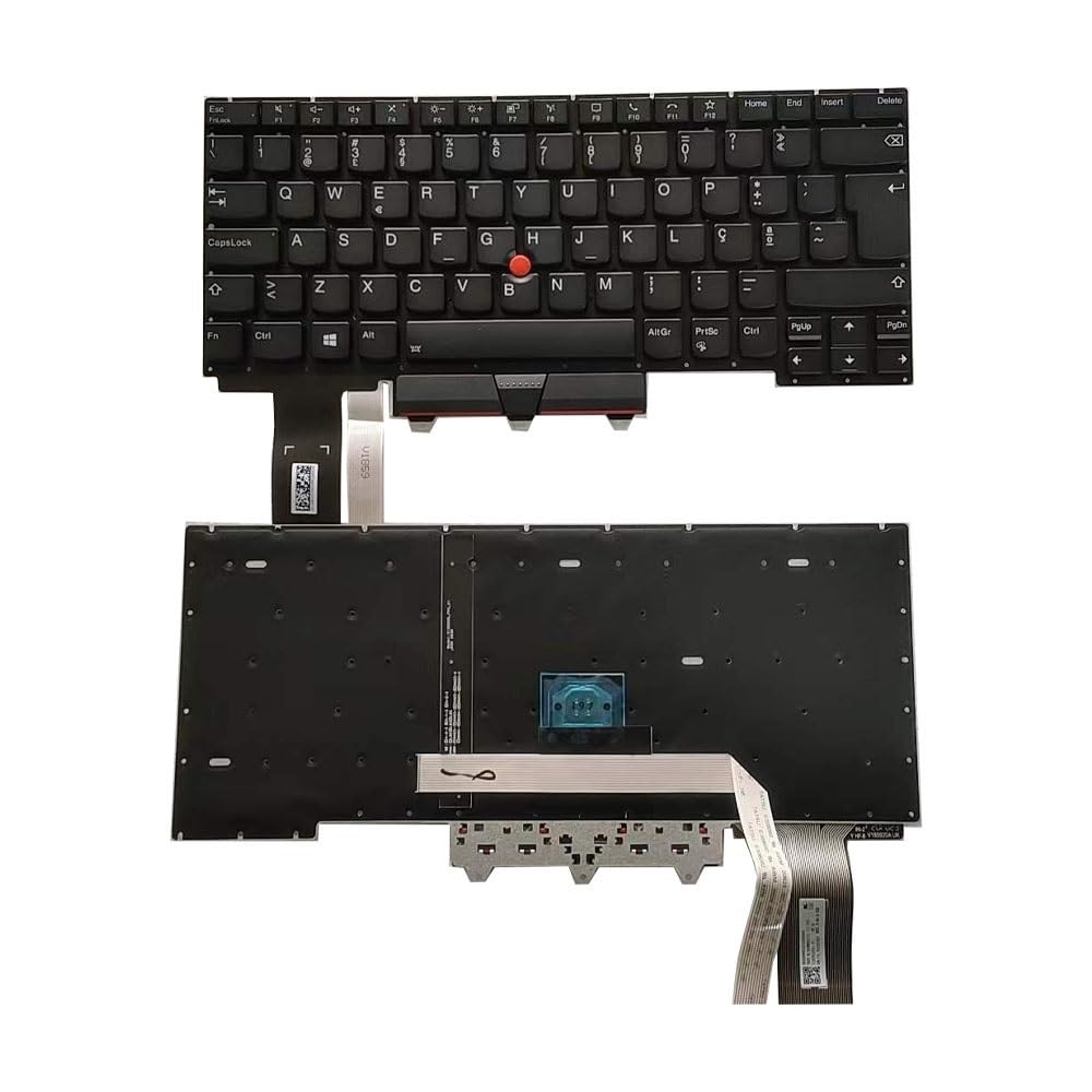 Części do laptopów Nowa portugalia dla IBM Thinkpad E14 Gen1 Gen2 podświetlenie czarne z klawiaturą laptopa Point Stick Notebook