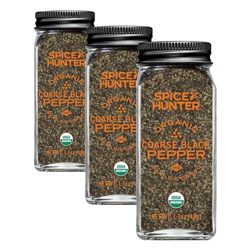 Spice Hunter Pepper, Black, Coarse, Ground, Organic, 1.7-Ounce Jar image 4