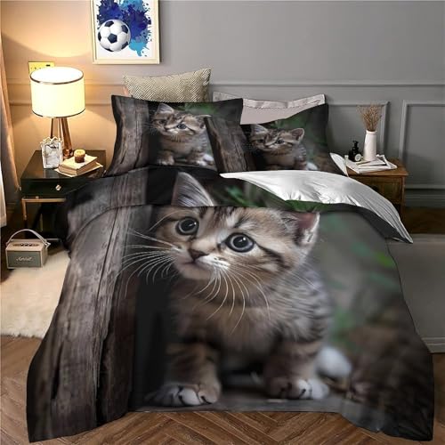 Housse de couette chatons microfibre hypoallergénique king - 6