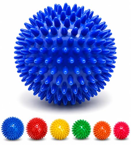 Spiky Massage Ball - 10cm - Plantar Fasciitis Treatment Option - AKA Sensory Balls for Young Children - Trigger Point Massage Spikeball