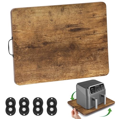 Appliance Slider Sliding Tray for Coffee Maker Coffee Pot Slider for Countertop 360 Rolling Tray Appliance Slider for Kitchen Appliances- Rustic Brown (9.5 X 14)