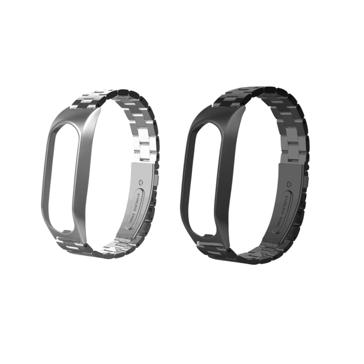 Mikikit 2stücke Ersatzarmband Aus Edelstahl Für Touch Robustes Ergonomisches Design Für Fitnessuhren Kompatibel Mit Touch Cardio Eleganter Stil Für Männer Und Frauen Schwarz