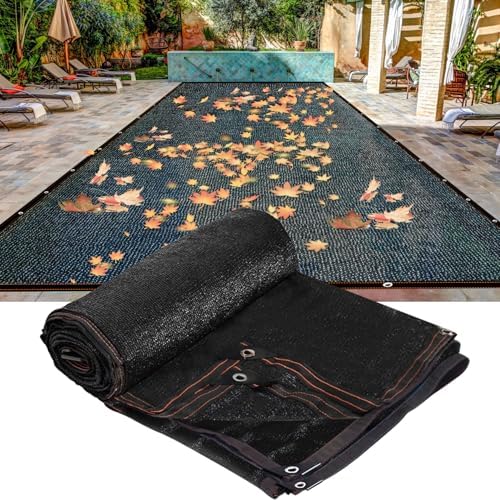 20×40 FT Pool Leaf Net Cover for Inground Pools or Above Ground Rectangle Swimming Pools, Mesh Pool Cover Swimming Pool Closing Kit, Multi-Function Sun Shade for Leaf Protection.