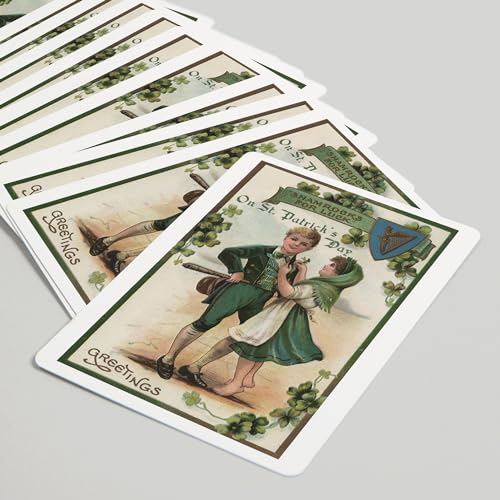 Baraja de póker vintage St. Patrick's Day 52 cartas miniatura 5