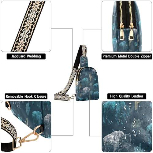 Cactus Blue Trendy Wild Bison statuette design intérieur moderne