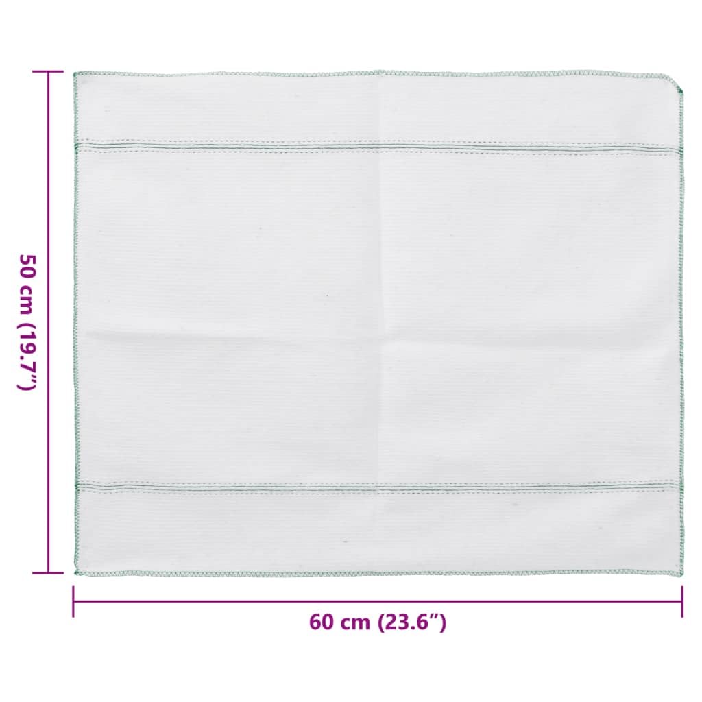 Homgoday Bayetas 50 uds Blancas con Rayas Verdes 50x60 cm Productos para Limpieza del hogar
