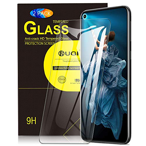 KuGi. para Honor 20 Pro Protector de Pantalla, para Honor 20 Cristal Templado [9H Dureza] [Alta Definicion] Protector de Pantalla Diseñado para Honor 20 Pro/Honor 20 / Huawei Nova 5T (Paquete de 2)