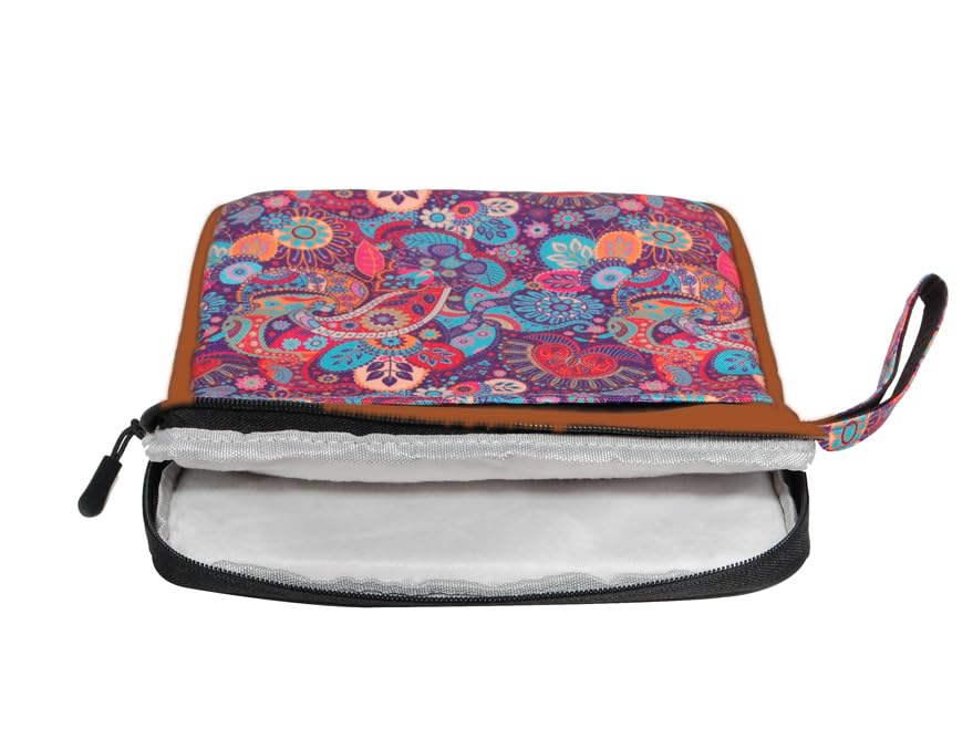 Image of ProElite Tablet Sleeve Case Cover for Upto 11.5 inch for iPad 10.2 /Air 10.9 /Pro 11 / Samsung /Lenovo /Galaxy Tab A9 Plus /S8 /S9 /Realme Pad /Honor Pad X9 /Xiaomi Mi pad 7 /Redmi Pad /Oneplus Pad, Brown Paisley