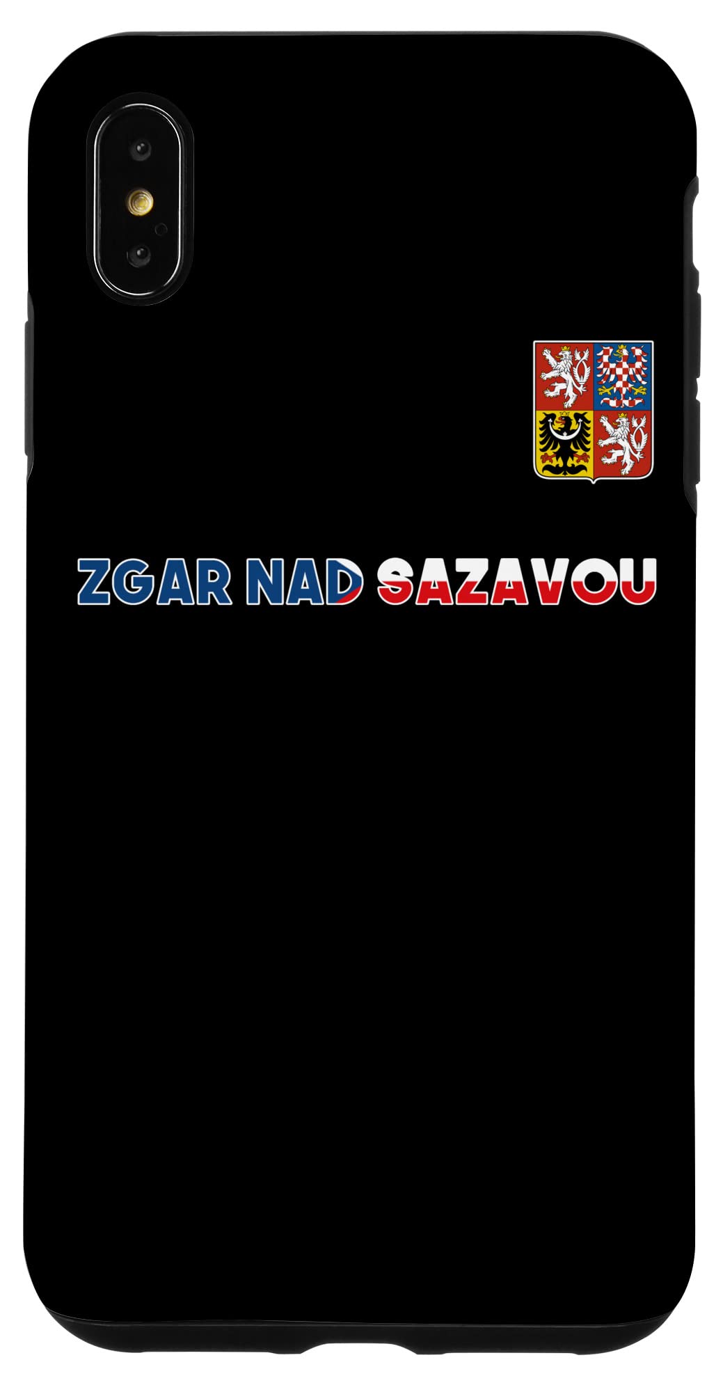 iPhone XS Max Zgar nad Sazavou Czech Republic Heart Flag Coat Arm Emblem Case