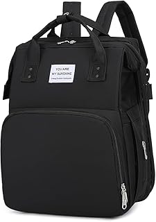 Happy home * 3 in 1 Multifunctional Diaper Bag with Changing Pad Diaper Backpack with Baby Bed for Travel and Picnic