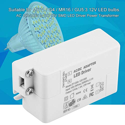 Image of LED Transformer, Dimmable LED Driver, 12V, 24W, AC 100-240V to DC 12V, Short Circuit & Overload